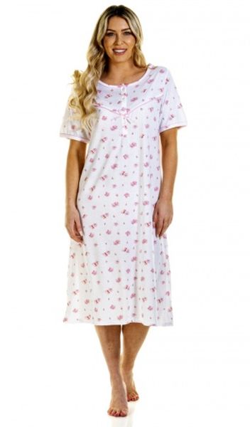 S/S FLOWER PRINT PINK BLUSH 05327 LA MARQUISE