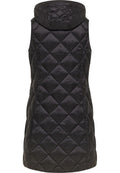 LEBEK QUILTED LONG GILET HOODED 11480022-BLACK