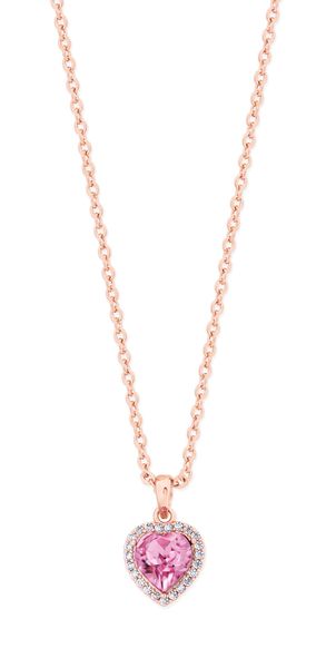TIPPERARY CRYSTAL HEART PENDENT PINK CZ 145894