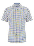 Drifters Mans Short Sleeve Shirt 14308 - Yellow, l