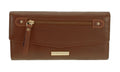 ANTIBES 19CM FLAPOVER BACK ZIP PURSE 220069-TAN