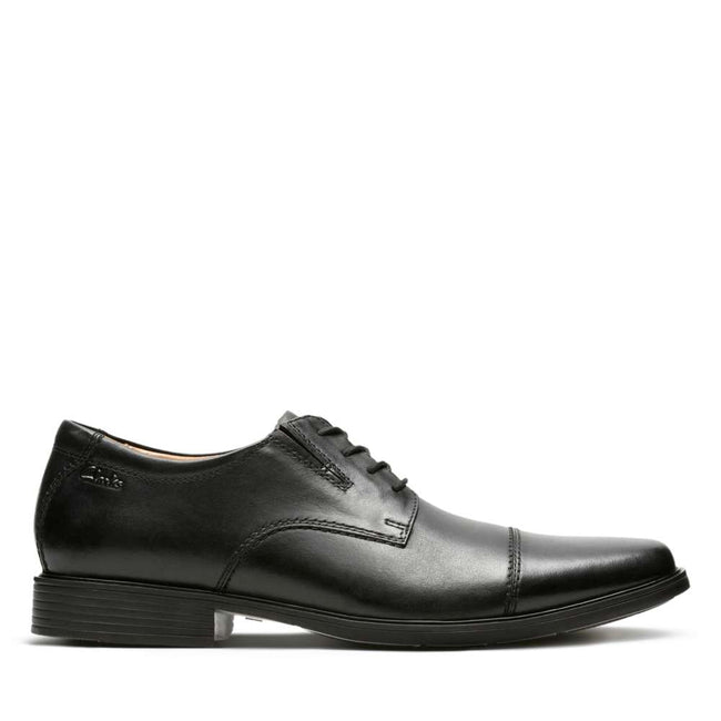 Clarks Mans Shoe Tilden Cap Black - 6