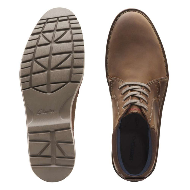 Clarks Mans Boot Vargo Mid Tan - 10.5