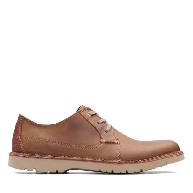 Clarks Mans Shoe Vargo Mid  Dark Tan - 8.5