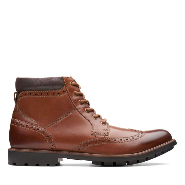 Clarks Mans Boot Currington Mid Brown - 8