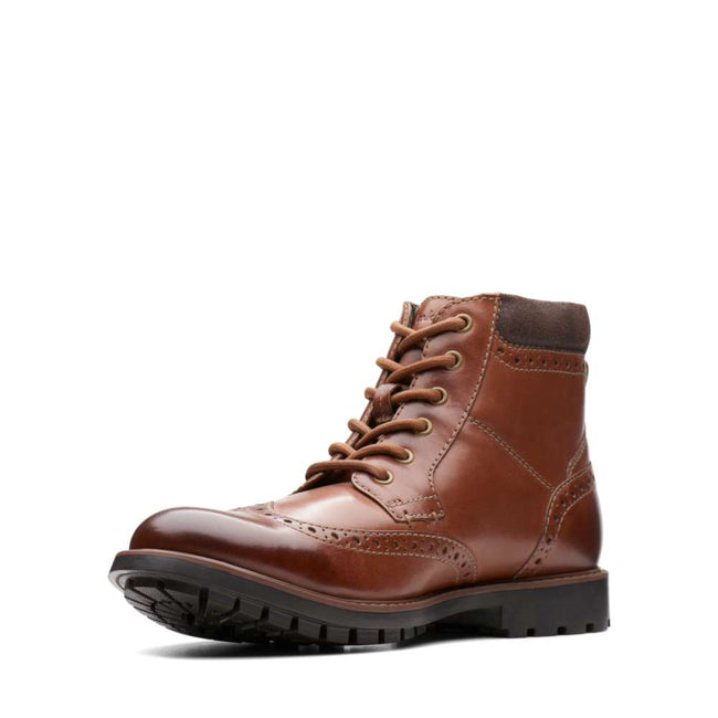 Clarks Mans Boot Currington Mid Brown - 9.5