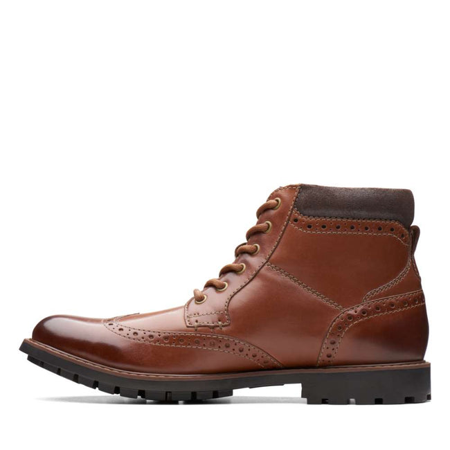 Clarks Mans Boot Currington Mid Brown - 10