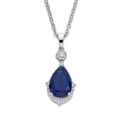 Shira Necklace Teardrop Pendant 3-72 - Saphire