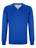 DRIFTER KNITWEAR  V-NECK COTTON 123-55599-ROYAL