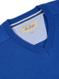 DRIFTER KNITWEAR  V-NECK COTTON 123-55599-ROYAL