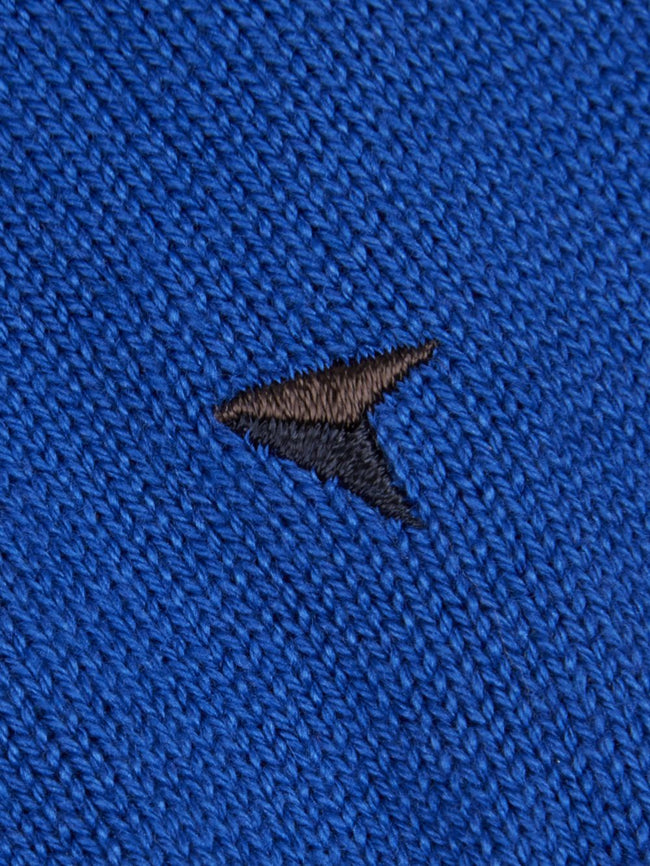 DRIFTER KNITWEAR  V-NECK COTTON 123-55599-ROYAL