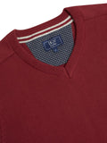 DRIFTER KNITWEAR  V-NECK COTTON 123-55599-RED