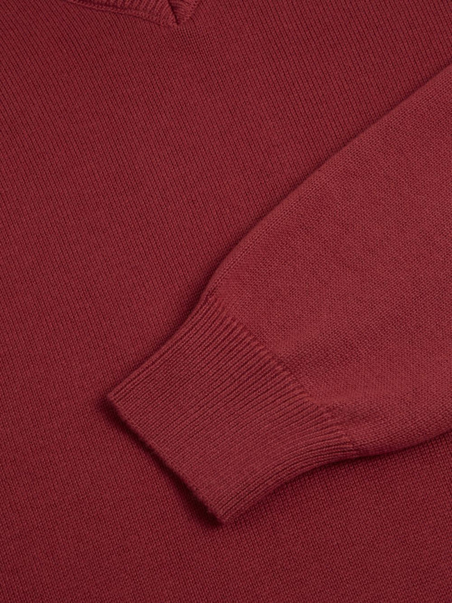 DRIFTER KNITWEAR  V-NECK COTTON 123-55599-RED