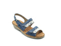 LADIES DOUBLE VELCRO COMFORT ELSIE-BLUE