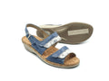 LADIES DOUBLE VELCRO COMFORT ELSIE-BLUE