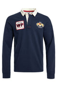 Higton Organic Long Sleeve Plain Rugby Shirt Navy 18367