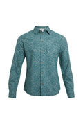 Depp Long Sleeve Printed Shirt Petrol Blue18708