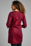 Macy Printed Elastane Stretch Tunic Mulled Wine 18726
