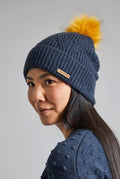 1ALLIUM ECCO BOBBLE HAT 8811-NAVY