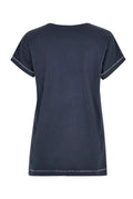 SWIRL ORGANIC PRINTED T-SHIRT 19117-NAVY