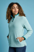 GEORGINA 1/2 ZIP COZY FLEECE 19170-SEA GREEN