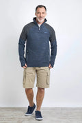 ALEVIN 1/2 ZIP MACARONI 12175-DARK BLUE