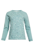 Angra Recycled Organic Embroidered Crew Neck Sweatshirt 19159-JADE