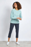 Angra Recycled Organic Embroidered Crew Neck Sweatshirt 19159-JADE