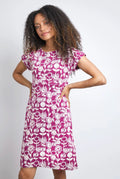 Tallahassee Organic Cotton Printed Day Dress 19127-BERRY
