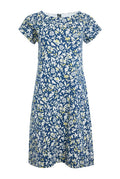 Tallahassee Organic Cotton Printed Day Dress 19127-BLUE