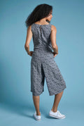 NALANI VISCOSE PRINT JUMPSUIT 19130-NAVY PATTERN
