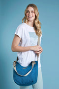 Burford Canvas Shoulder Bag Majolica Blue