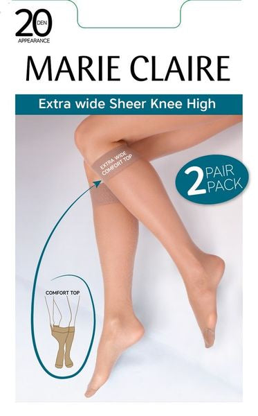 20 DENIER KNEE HIGH XTRA WIDE 82C4000