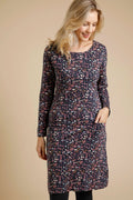 DELRAY ORGANIC DRESS 19461-NAVY