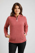 GEORGINA 1/4 ZIP COZY FLEECE 19170-PINK