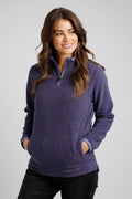 GEORGINA 1/4 ZIP COZY FLEECE 19170-PURPLE