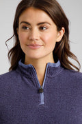 GEORGINA 1/4 ZIP COZY FLEECE 19170-PURPLE