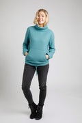SYCAMORE WAFFLE FLEECE SWEAT 19456-TEAL