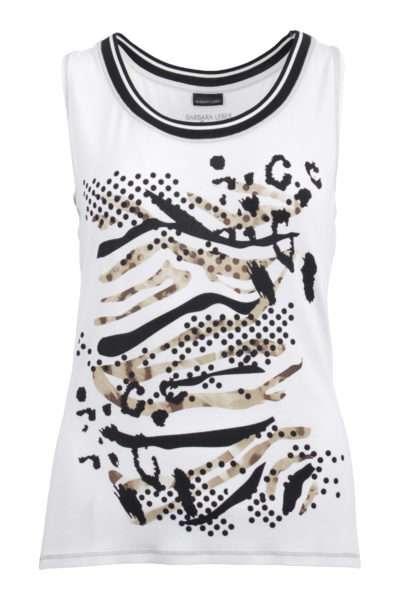 Lebek Ladies N/s Top 60010002 - Beige, 18