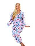 BLUE SEA CATS FLANNEL PYJAMAS