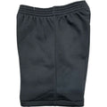 PLAIN FLEECE SHORTS-BLACK