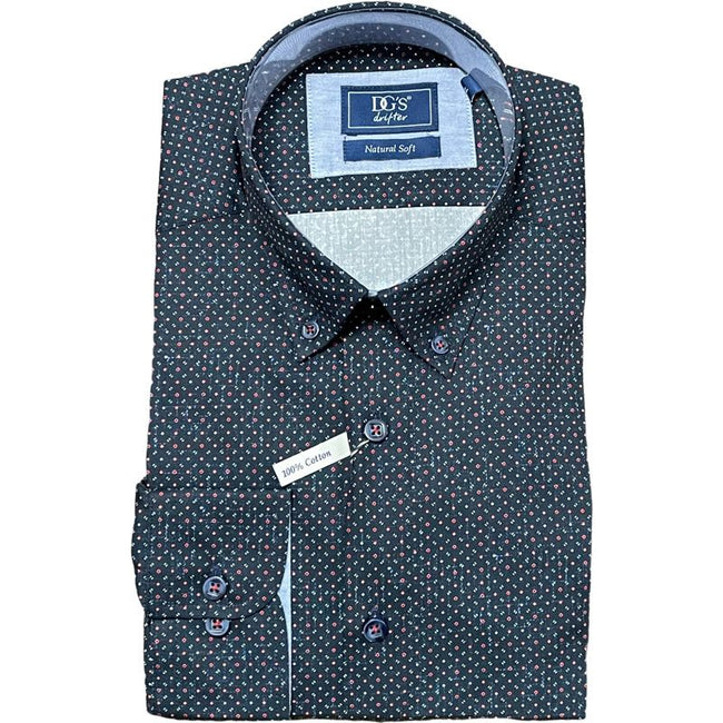 NAVY RED & WHITE DOTS IVANO 521-14535