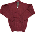 Deer Park Acrylic Cardigan - Wine, Large