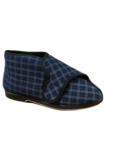 Keswick Boot Velcro Slipper - Dark Blue, 8