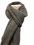 Plain Wool Mans Scarf Grey