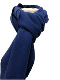 Plain Wool Mans Scarf Royal