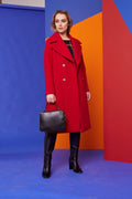 WOOL COAT WITH FLAP KCAW22104