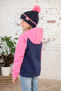JILL GIRLS SWEATER TRACTOR LIGHTHOUSE-NAVY PINK