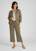 RABE LADIES CROPPED TROUSERS 50-523152 455-KHAKI