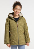 RAGWEAR GIRLS COAT LAYRA DOTS 2163-600001-GREEN